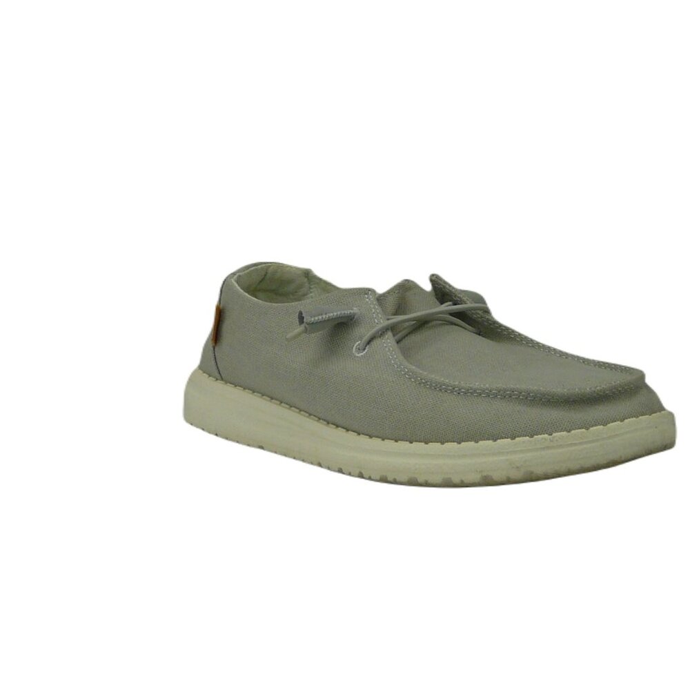 HEY DUDE WENDY LIGHT GREY CHAMBRAY CASUAL SHOES WOMEN'S US SIZE 7